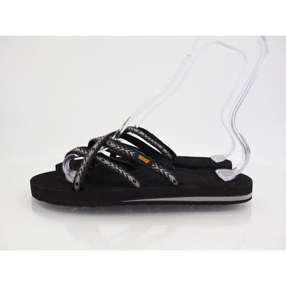 Teva Women's Olowahu Sandal Size 10 Thong Slide Flip Flop Black Tan Comfy - Picture 7 of 9